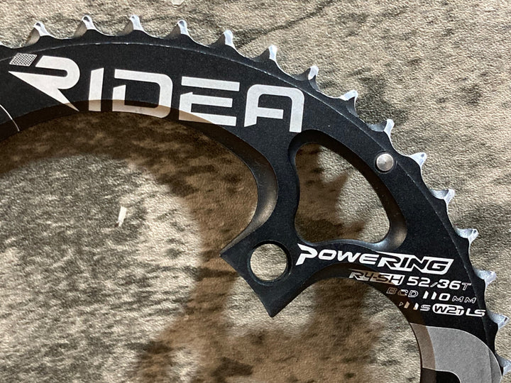 JZ632 ライデア RIDEA POWERING 楕円 チェーンリングセット 52/36T PCD110