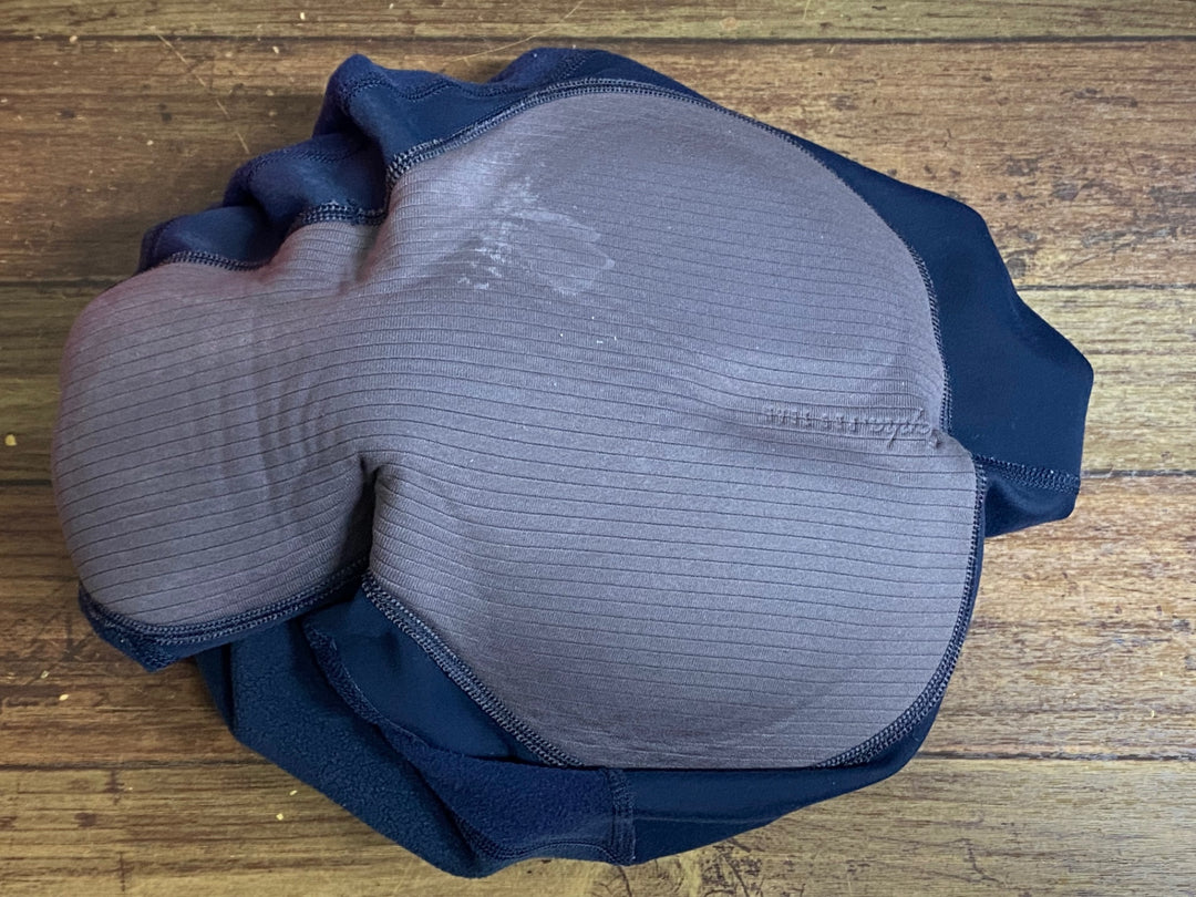 JV437 ラファ Rapha RCC WOMENS PRO TEAM WINTER TIGHTS ビブタイツ ネイビー S 手縫い加工品 裏起毛