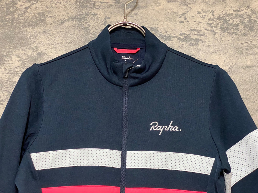 KG834 ラファ Rapha WOMEN’S BREVET JERSEY 半袖 サイクルジャージ 濃紺 S レディース