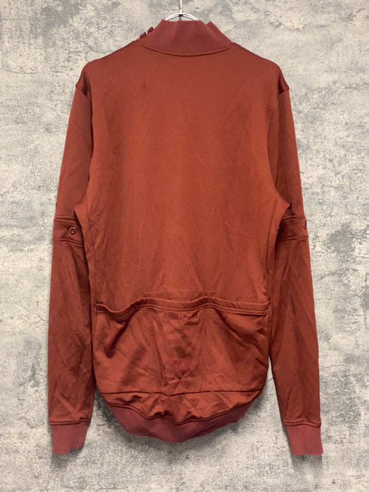 JV870 ラファ Rapha PEACE RACE JERSEY 長袖 サイクルジャージ ブラウン サイズ不明