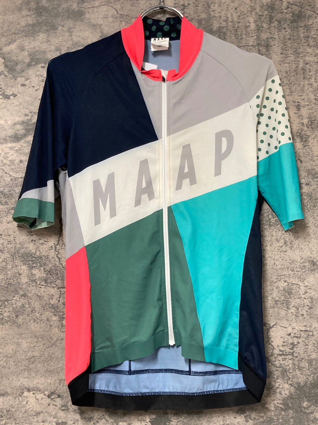KJ315 マープ MAAP Divide Mod Jersey 半袖 サイクルジャージ 総柄 S ほつれあり