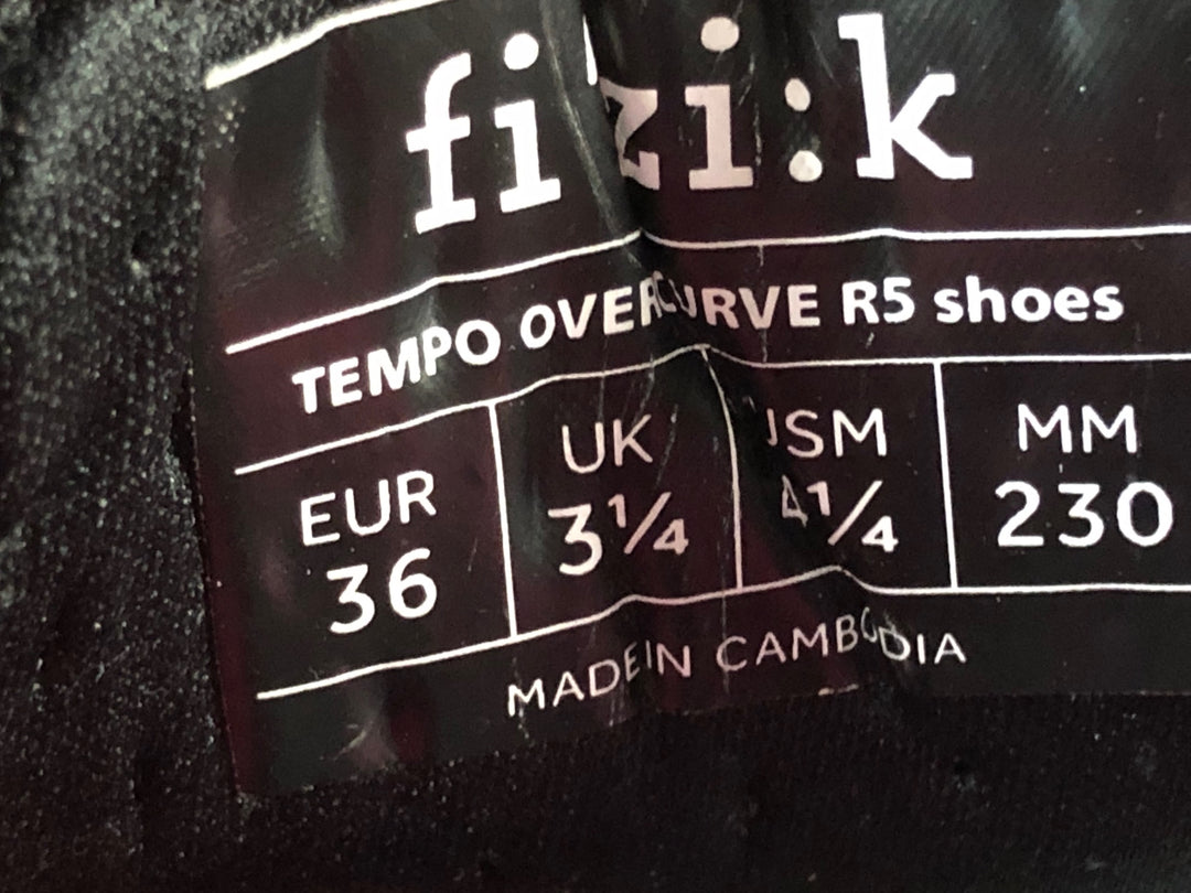 JT015 フィジーク fizik TEMPO OVERCURVE R5 SHOES ビンディングシューズ 黒 ピンク EU36 SPD-SL