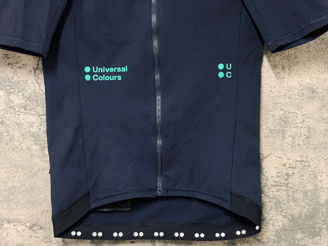 KN744 ユニバーサルカラーズ Universal Colours MONO SHORT SLEEVE JERSEY 半袖 サイクルジャージ 濃紺 XS