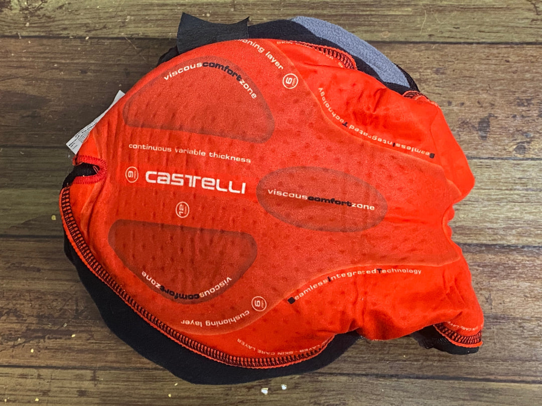 JP968 カステリ CASTELLI ROSSOCORSA ビブタイツ 黒 M 裏起毛