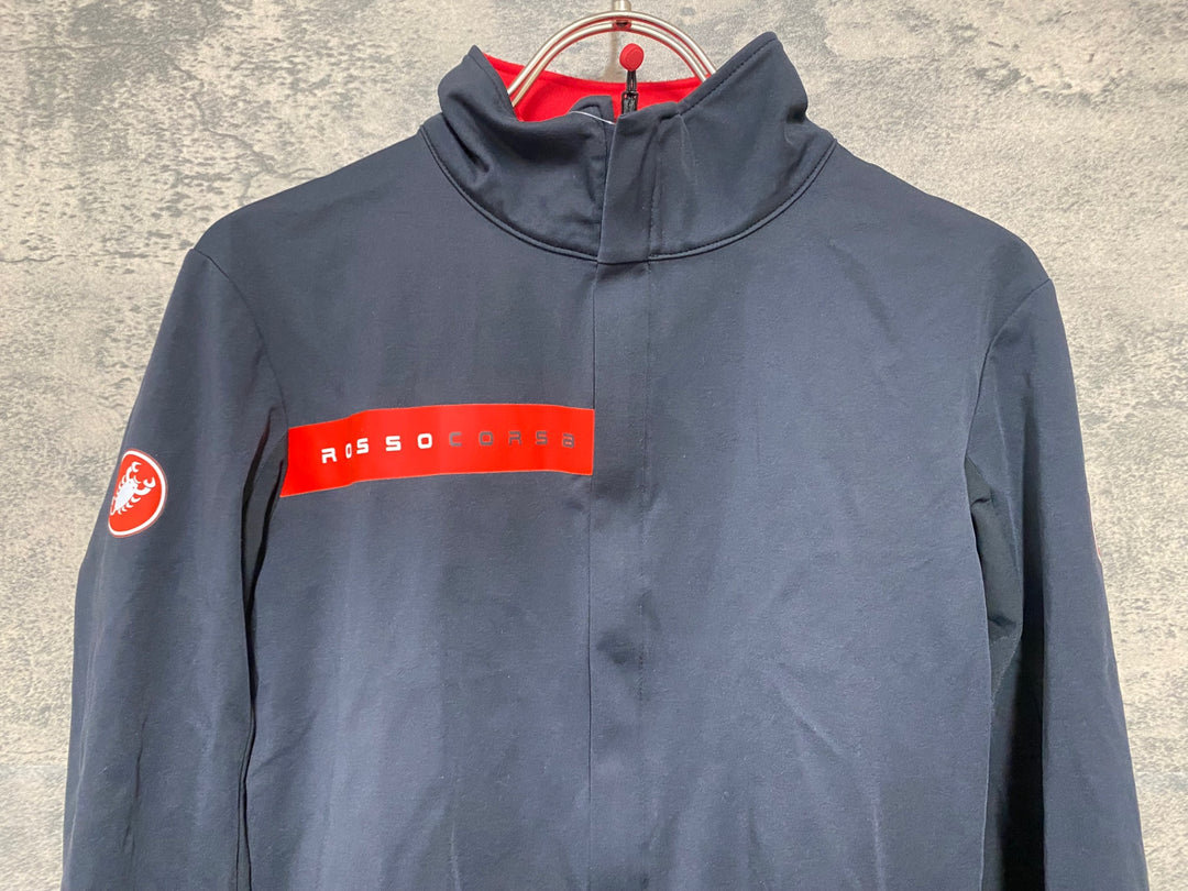 KB696 カステリ CASTELLI ROSSO CORSA BETA RoS JACKET 長袖 サイクルジャケット 黒 M