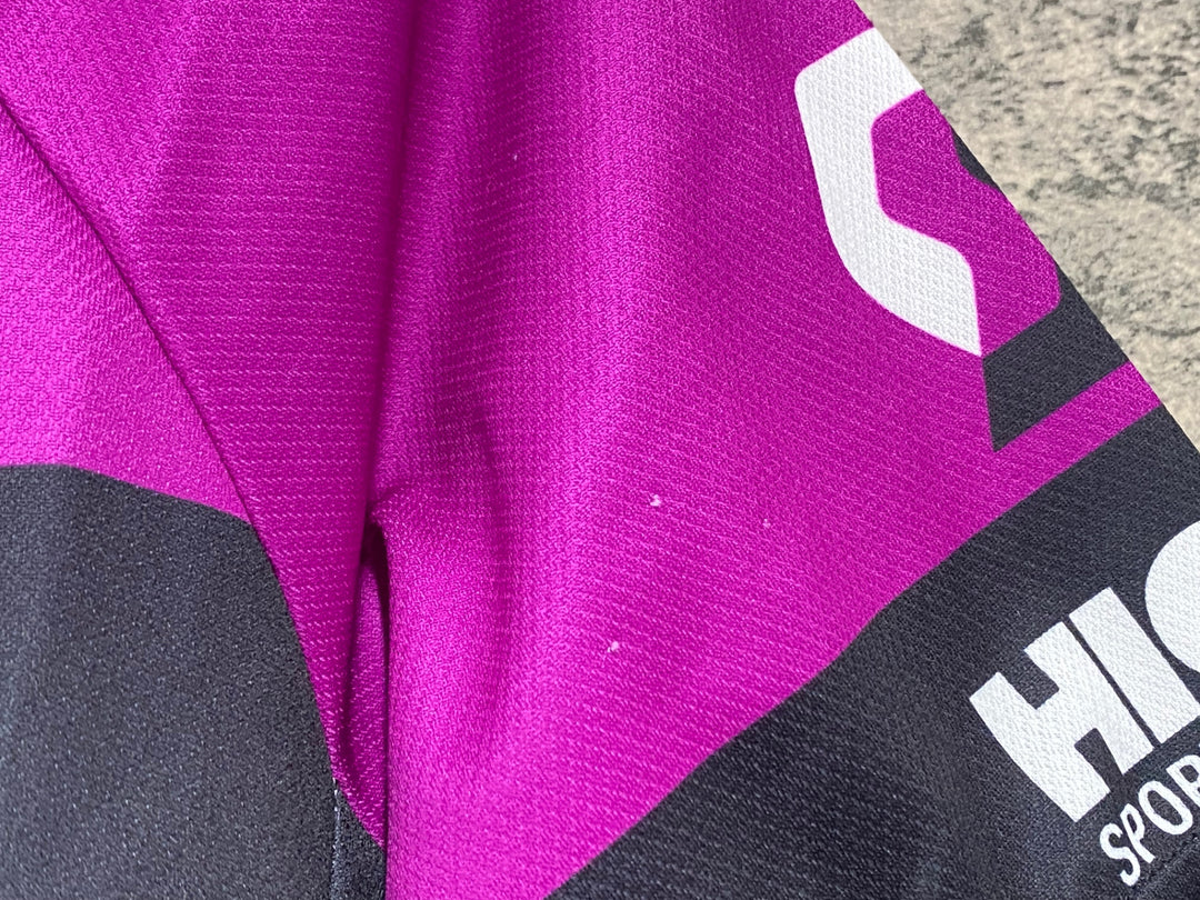 JZ637 サンティーニ Santini 半袖 サイクルジャージ ワインレッド ブラック L