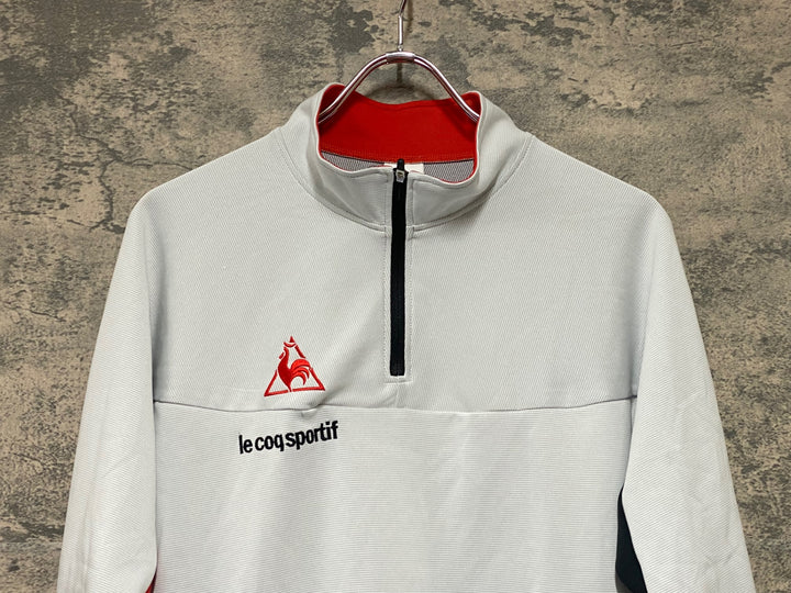 KN792 ルコックスポルティフ le coq sportif 長袖 サイクルジャージ グレー L