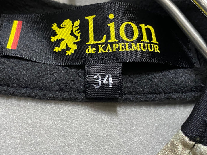 JM251 リオンドカペルミュール Lion de KAPELMUUR 長袖 サイクルジャケット 千鳥 ベージュ 黒 レディース 34 裏起毛 未使用