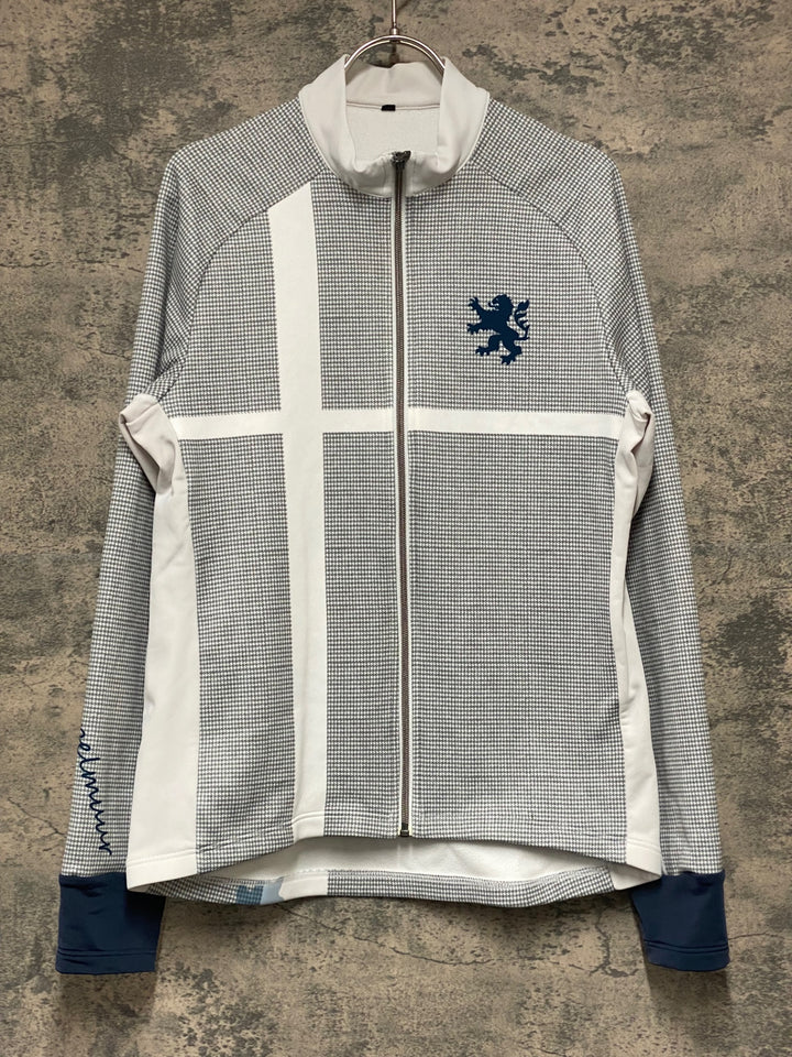 KF526 カペルミュール KAPELMUUR 長袖 サイクルジャージ 白 グレー L 裏起毛