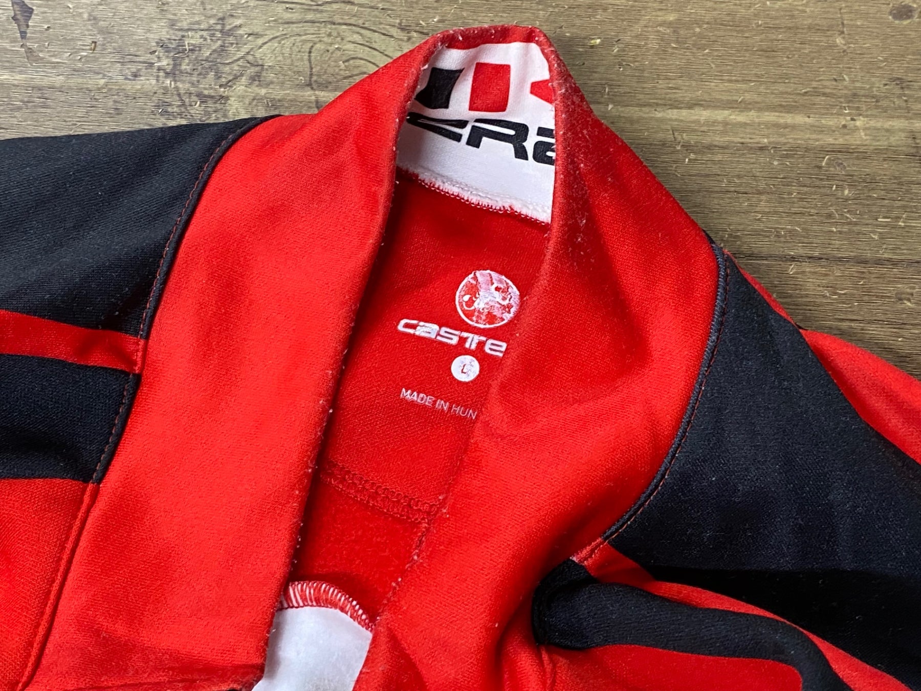 JF446 カステリ CASTELLI ROSSOCORSA 長袖 サイクルジャケット 赤 L