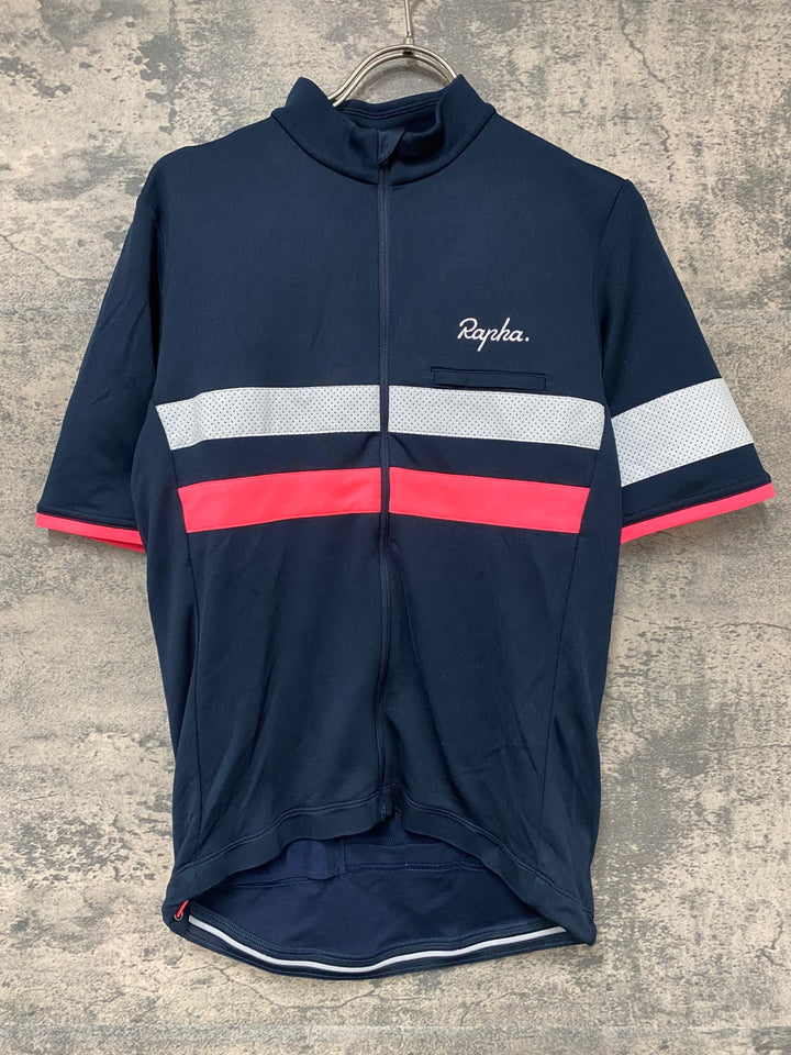 JD413 ラファ Rapha メンズブルべジャージ MEN'S BREVET JERSEY 紺 S