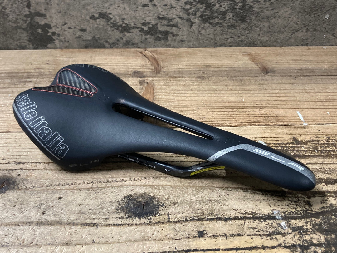 KC743 セライタリア Selle Italia SLR KIT CARBONIO FLOW サドル カーボンレール 黒