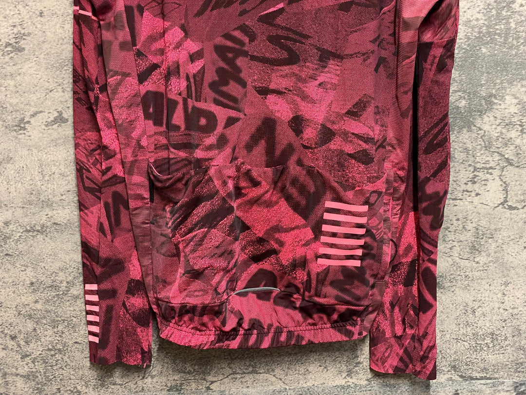 JZ865 ラファ Rapha PRO TEAM LONG SLEEVE THERMAL JERSEY ROAD GRAFFITI 長袖 サイクルジャージ ピンク L