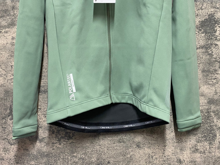 KP314 カステリ CASTELLI POLARTEC AirCore 長袖 サイクルジャケット ライトグリーン L 裏起毛