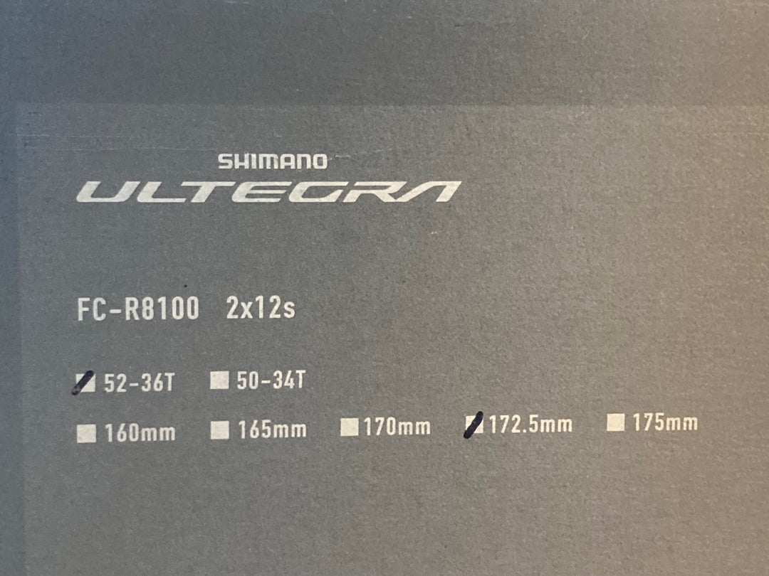 JR413 シマノ SHIMANO アルテグラ ULTEGRA FC-R8100 クランクセット 172.5mm 52/36T