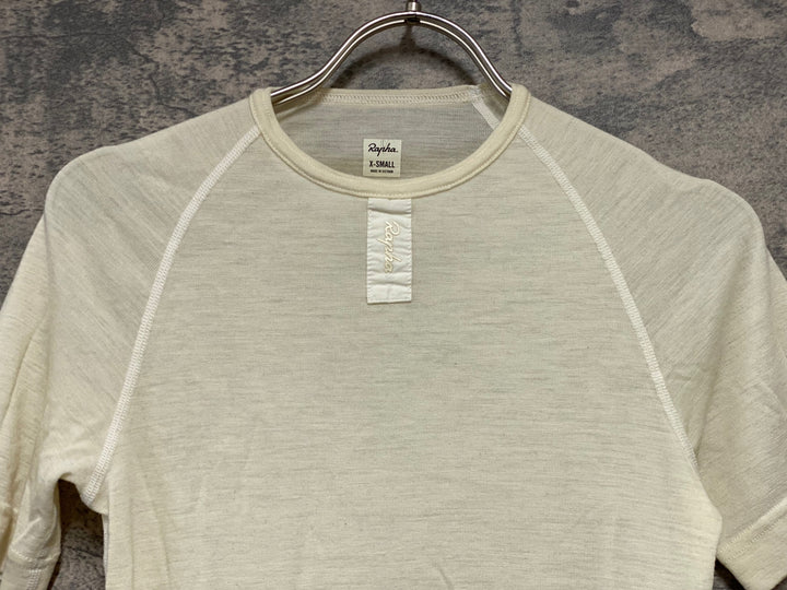 KI012 ラファ Rapha SHORT SLEEVE MERINO BASE LAYER 半袖 ベースレイヤー ベージュ XS