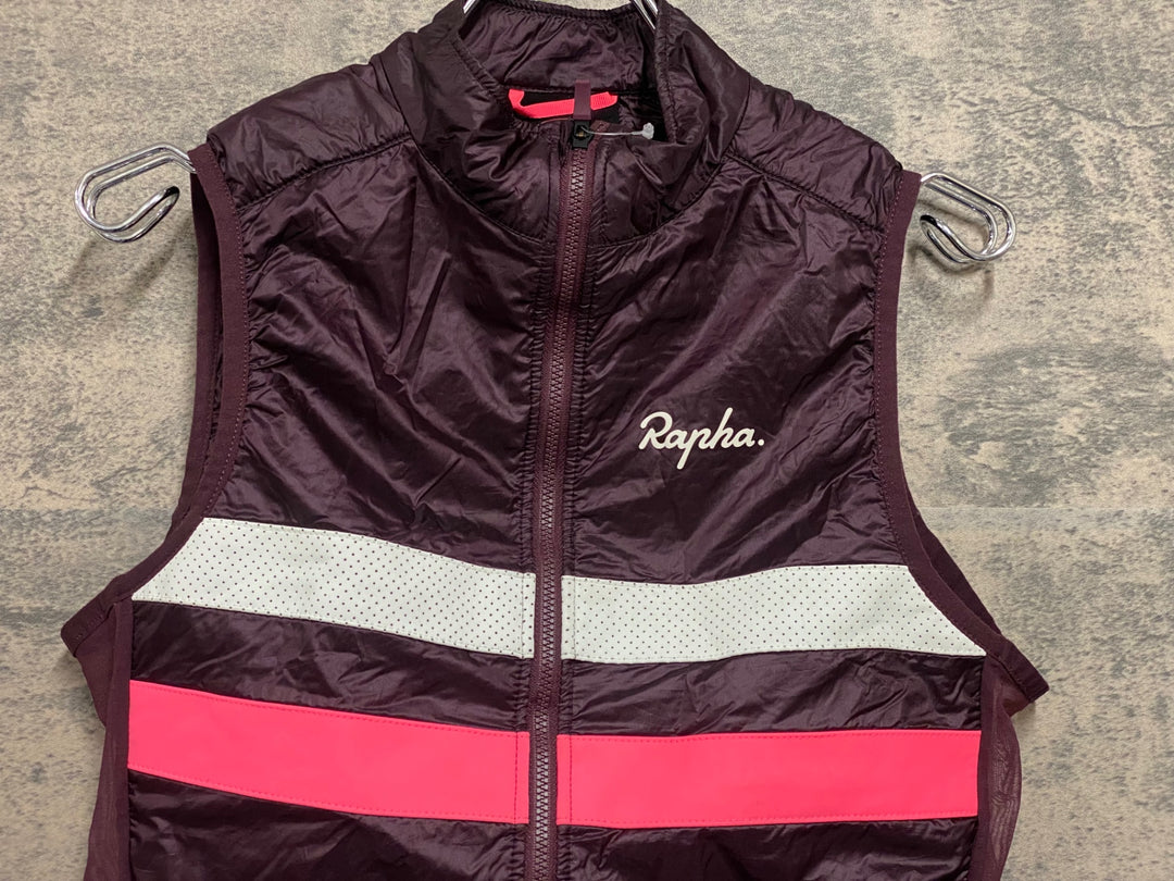 JV225 ラファ Rapha BREVET INSULATED GILET ジレ サイクルベスト バーガンディ S