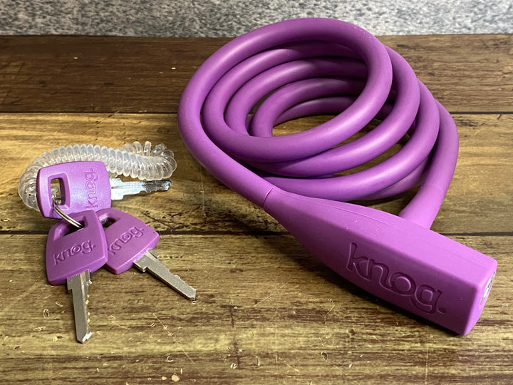 JQ866 ノグ knog ケーブルロック 紫