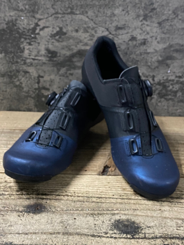 JT676 フィジーク fizik テンポ TEMPO OVERCURVE WIDE R4 ビンディングシューズ SPD-SL EUR 41 紺