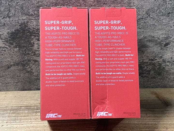 KH499 iRC TIRE ASPITE PRO RBCC タイヤ 700x25c 黒 2本セット フックレスリム対応