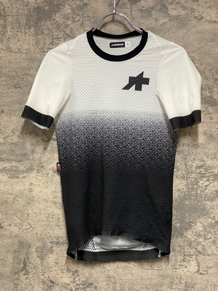 JL089 アソス assos EQUIPE RSR JERSEY SUPERLEGER S9 半袖 サイクルジャージ 白 黒 S