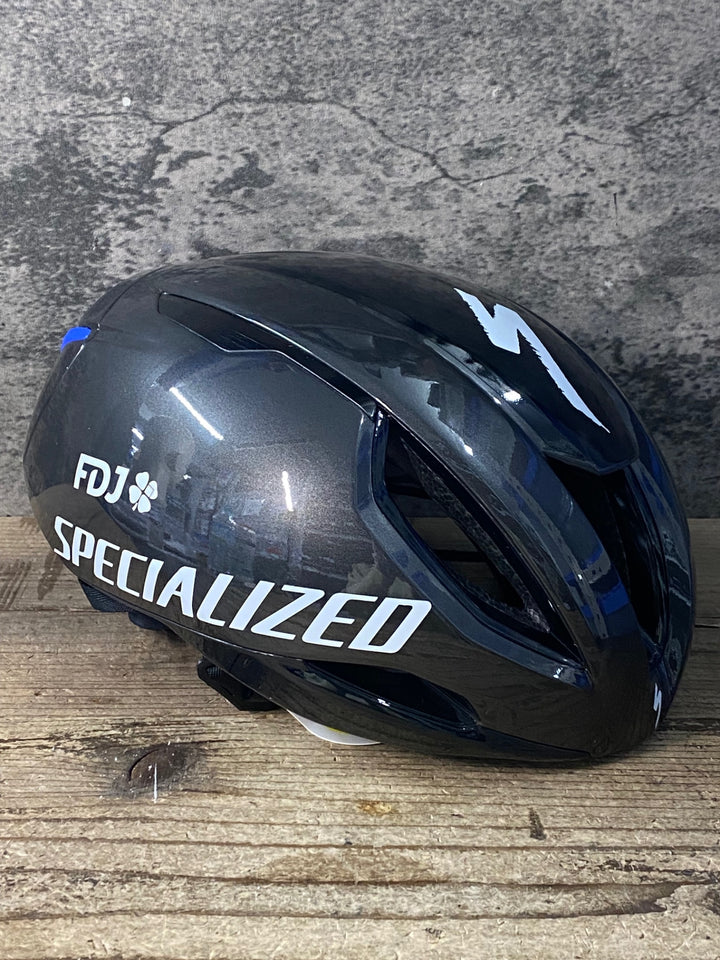 JO224 スペシャライズド SPECIALIZED S-WORKS EVADE 3 ヘルメット 2025 FDJ Suez 黒 M 55-59cm 未使用 2025/06製造 JCFステッカー