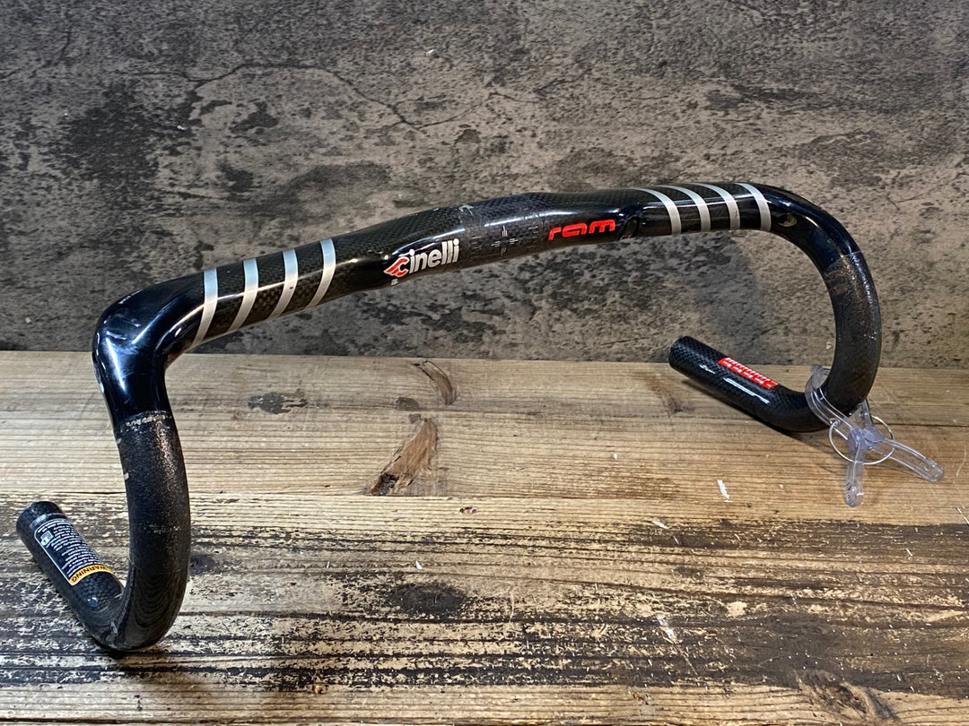 JJ132 チネリ cinelli ram カーボン ドロップハンドル エンド部C-C 420mm ※ケーブル穴拡張加工あり