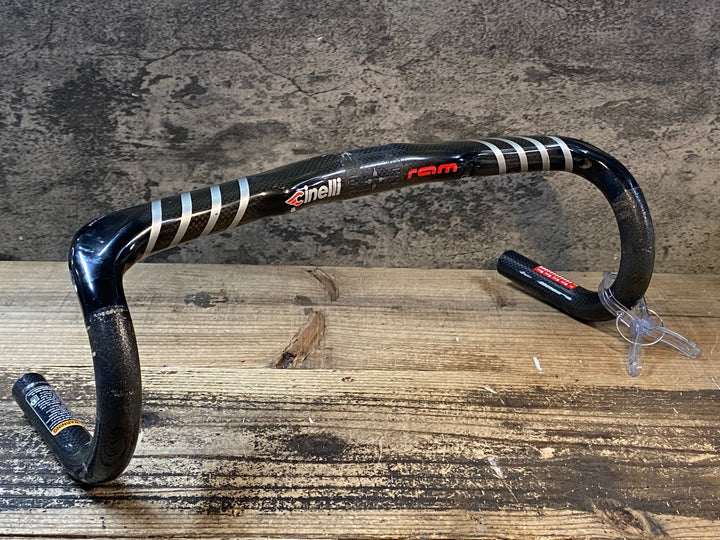 JJ132 チネリ cinelli ram カーボン ドロップハンドル エンド部C-C 420mm ※ケーブル穴拡張加工あり