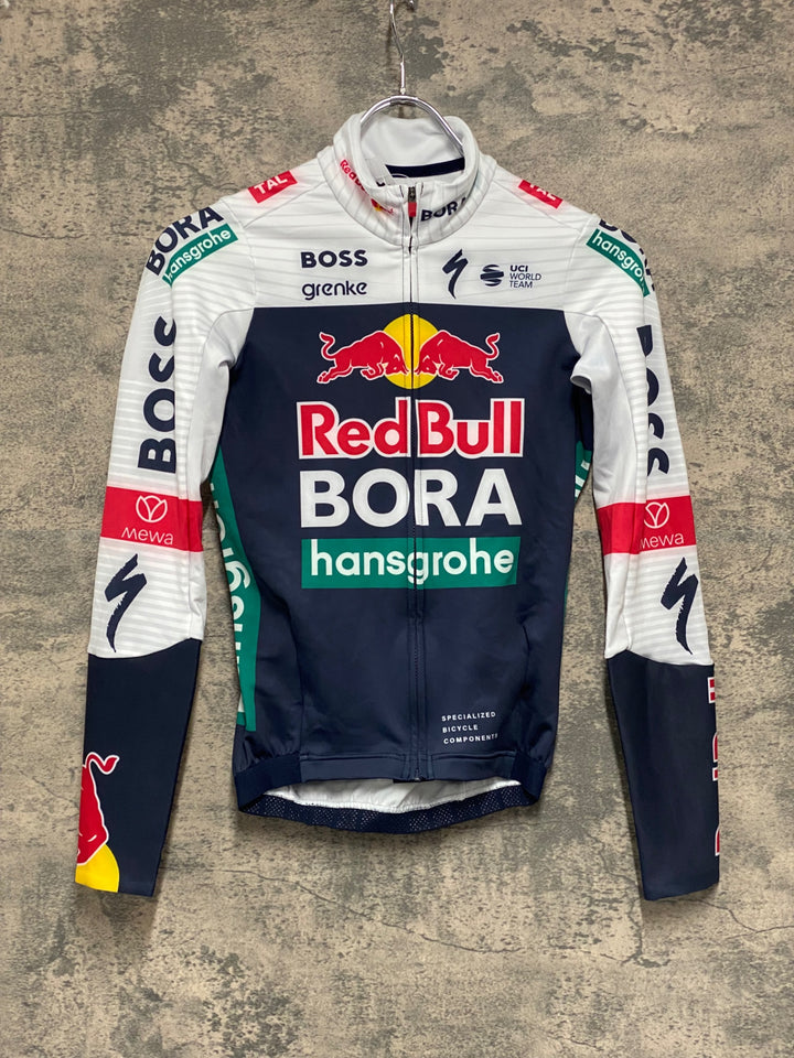 JT596 スペシャライズド SPECIALIZED 長袖 サイクルジャージ 白 紺 XS 裏起毛 BORA hansgrohe