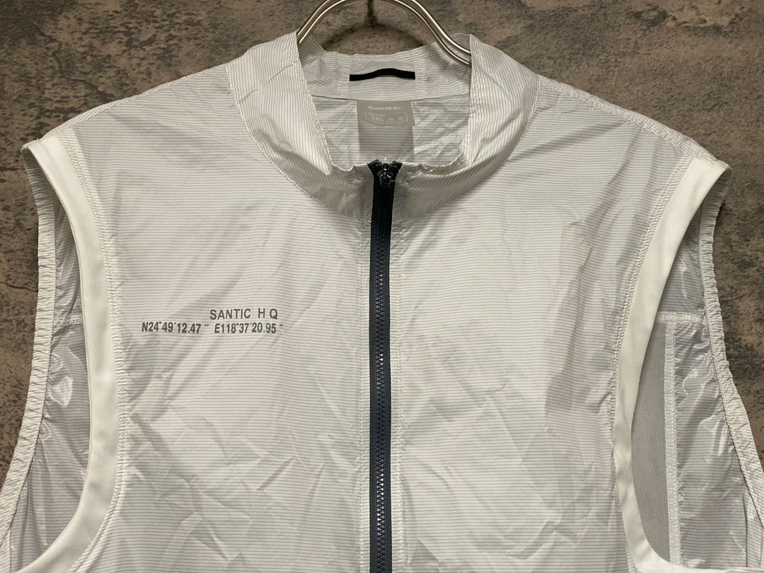 JS520 サンテック SANTIC ジレ サイクルベスト 白 3XL