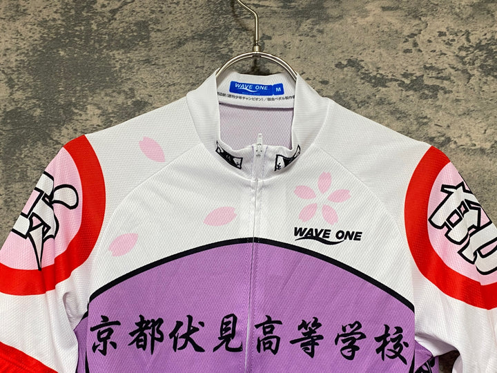 KA475 ウェイブワン WAVE ONE 半袖 サイクルジャージ 白 紫 M 弱虫ペダル 京都伏見