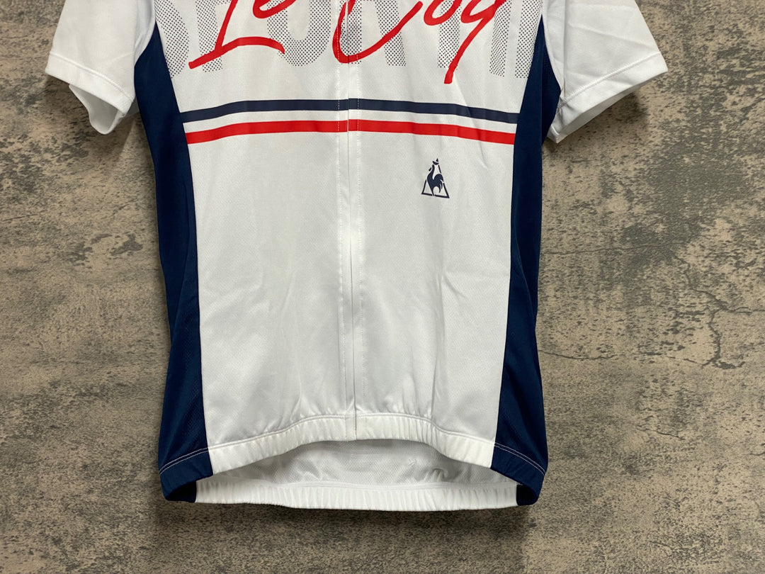 KD328 ルコックスポルティフ le coq sportif 半袖 サイクルジャージ 白 M