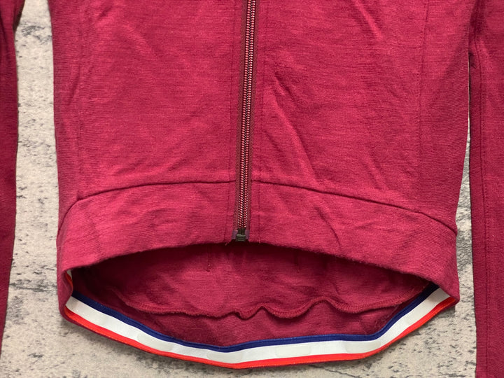 JX661 ボントレガー BONTRAGER CLASSIQUE THERMAL JERSEY 長袖 サイクルジャージ 赤 レディース XS 裏起毛