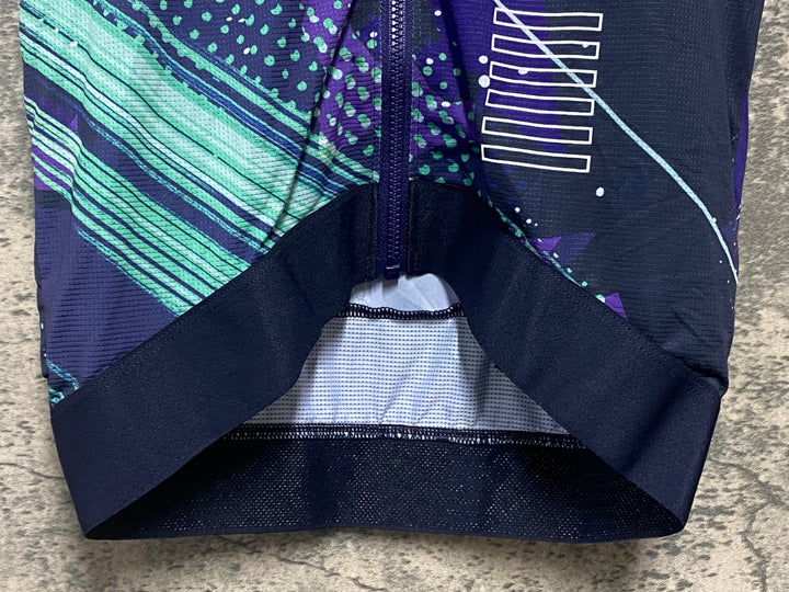 JE148 ラファ Rapha CANYON/SRAM PRO TEAM TRAINING JERSEY 半袖 サイクルジャージ パープル グリーン XS