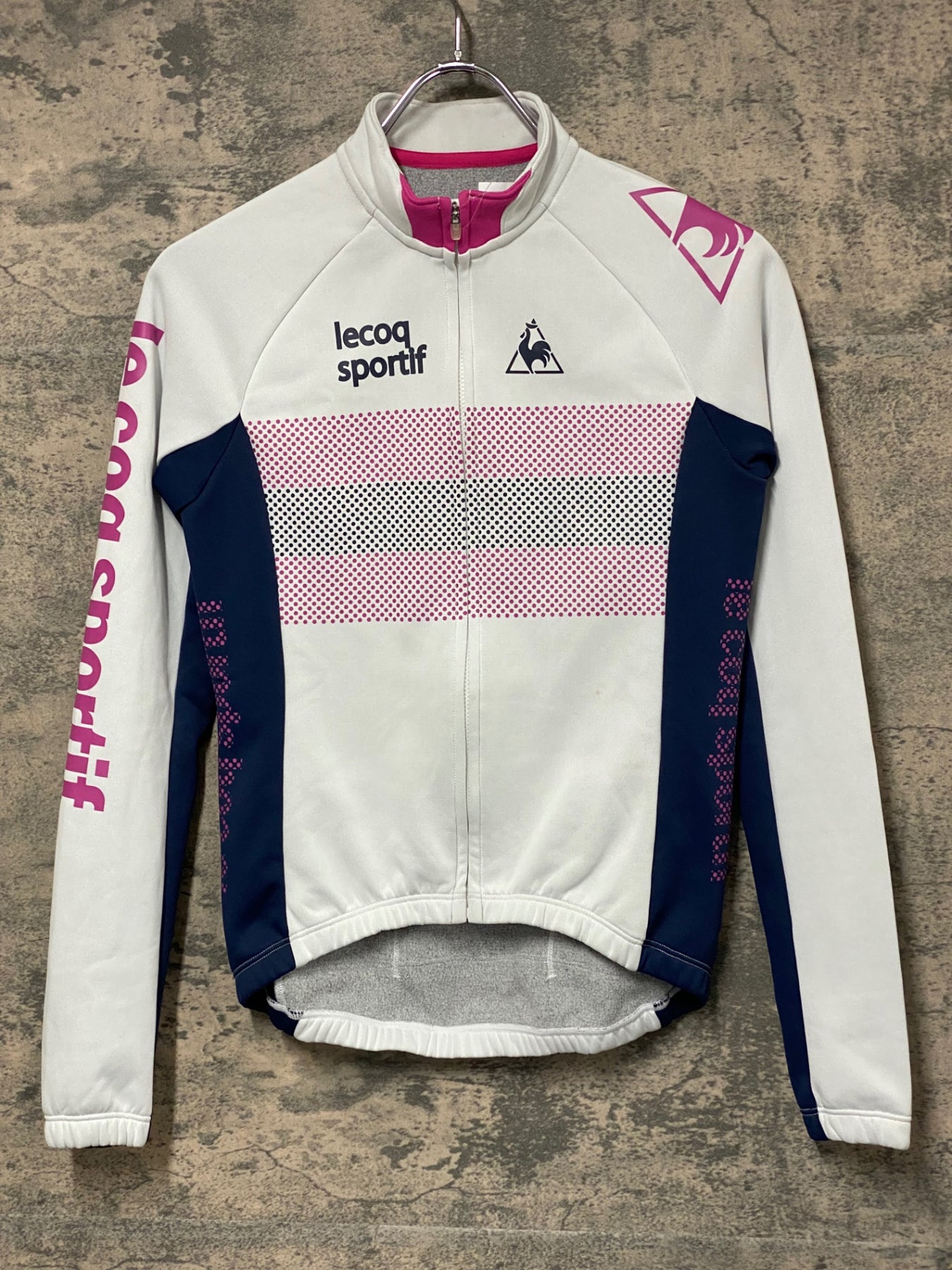 JT494 ルコックスポルティフ le coq sportif 長袖 サイクルジャージ 白