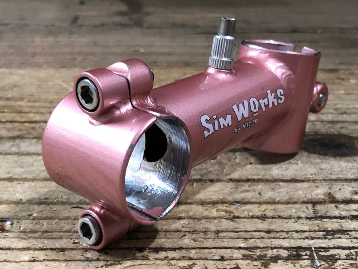 KH876 シムワークス 日東 Sim Works By NITTO dirty スチール アヘッド ステム 90mm Φ25.4 OS ピンク ※塗装品