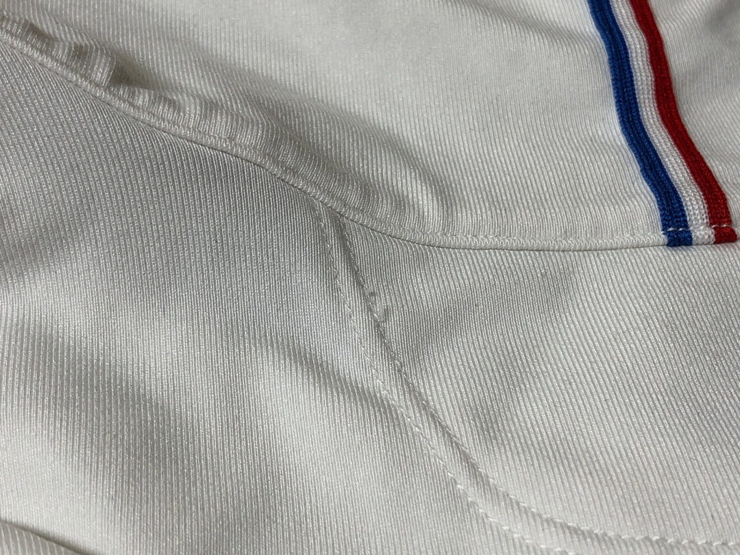 KB676 ルコックスポルティフ le coq sportif 長袖 サイクルジャージ 白 L 裏起毛 ※一部ほつれ