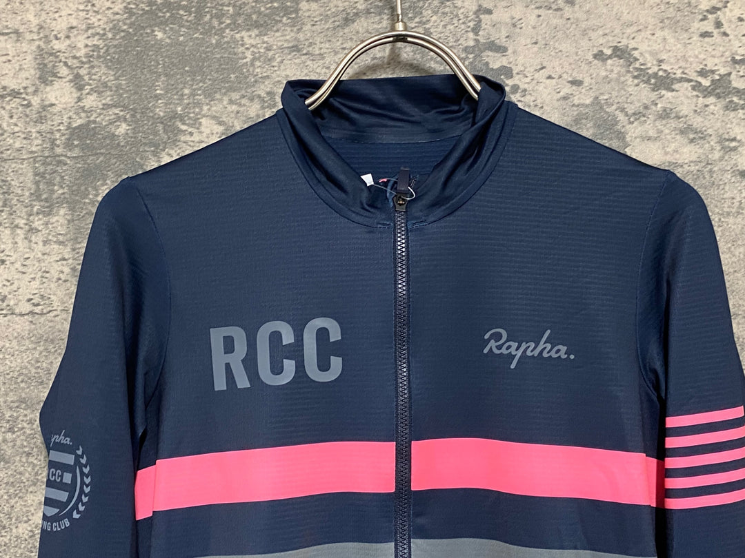 KA315 ラファ Rapha RCC PRO TEAM LONG SLEEVE JERSEY 長袖 サイクルジャージ 濃紺 S