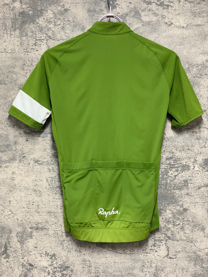 KA302 ラファ Rapha CORE LIGHTWEIGHT JERSEY 半袖 サイクルジャージ 緑 XS ※汚れ