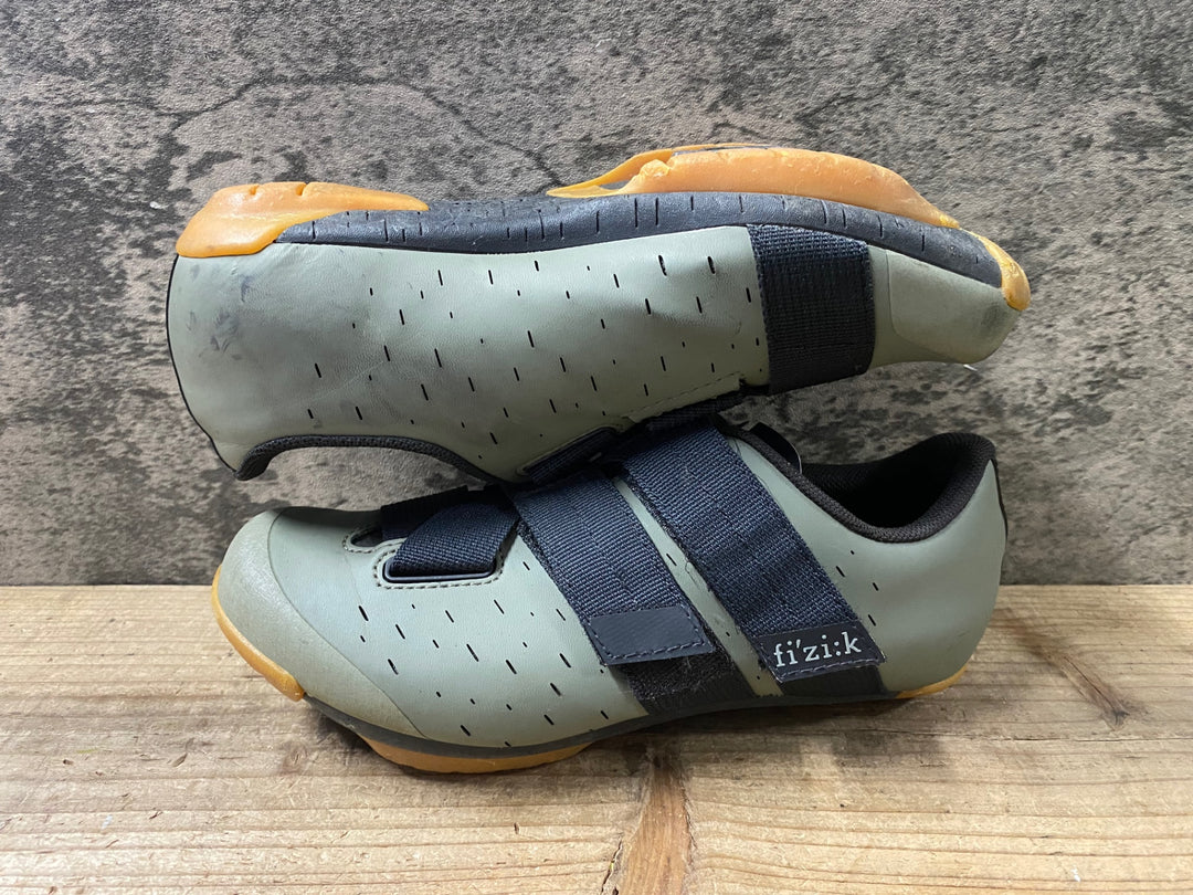 JY566 フィジーク fizik TERRA POWERSTRAP X4 SHOES ビンディングシューズ カーキ EU38
