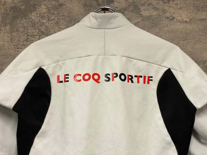 JT586 ルコックスポルティフ le coq sportif 長袖 サイクルジャケット 白 黒 S 裏起毛