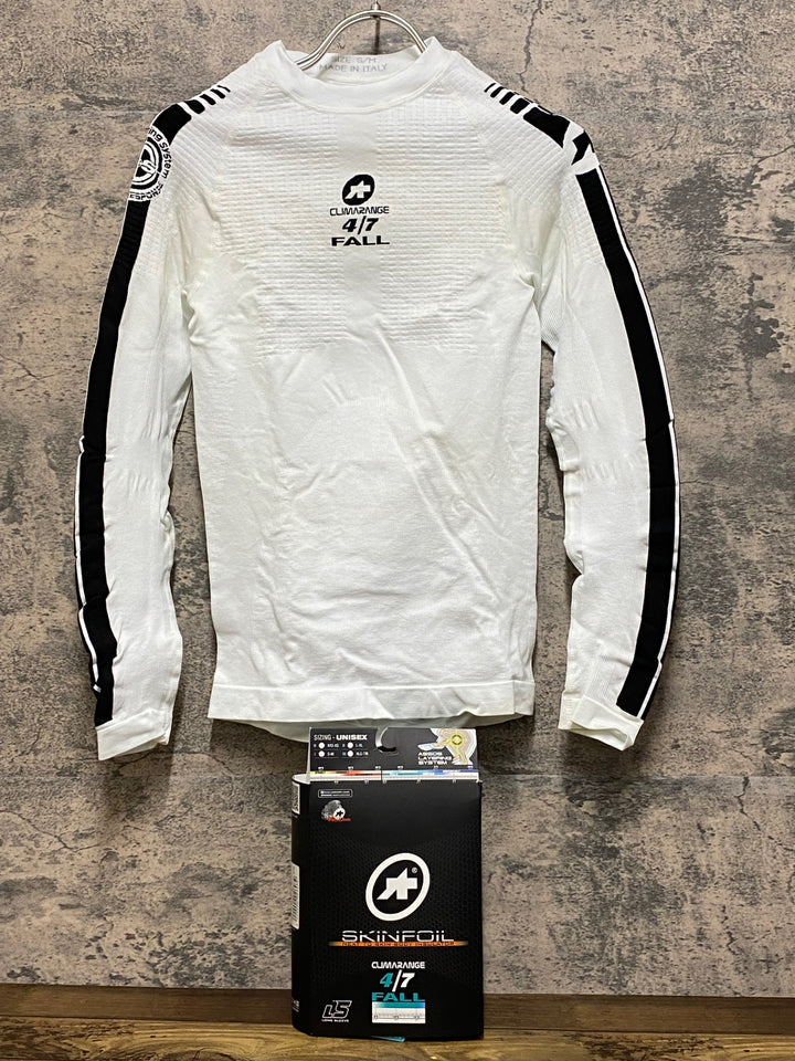 JR289 アソス ASSOS LS_skinFoil_fall 長袖 ベースレイヤー 白 S/M