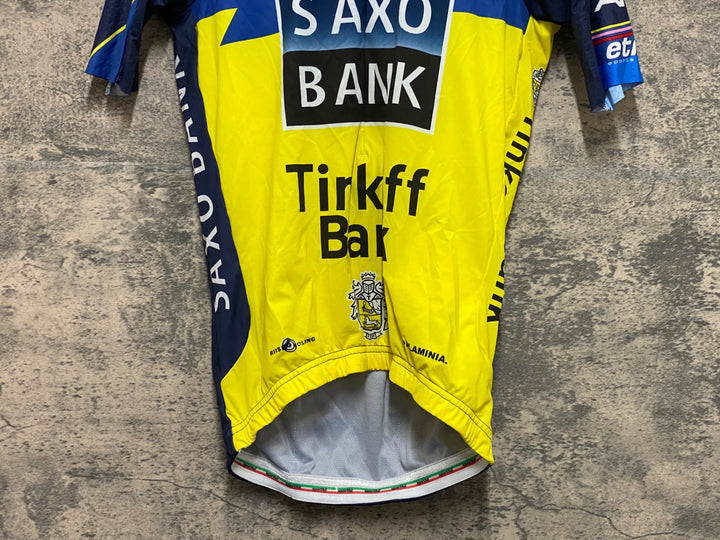 KF185 スポーツフル sportful 半袖 サイクルジャージ ネイビー 黄 M SAXO Tinkoff