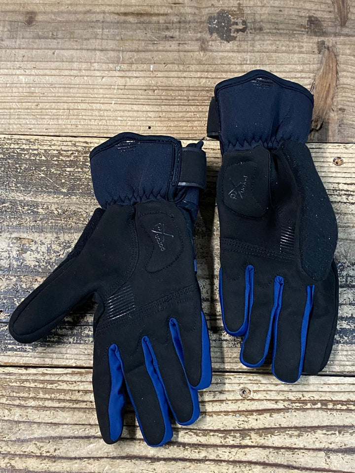 JP752 シマノ SHIMANO 長指 ウィンターグローブ 黒青 MEN'S M 裏起毛 GORE TEX INDINIUM