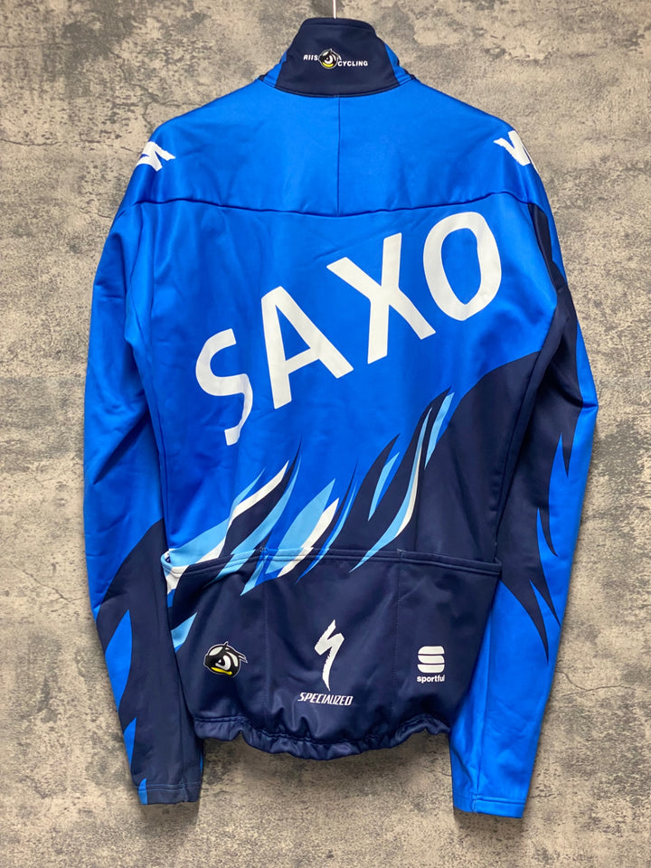 KJ808 スポーツフル sportful 長袖 サイクルジャケット 紺 L 裏起毛 SAXO BANK
