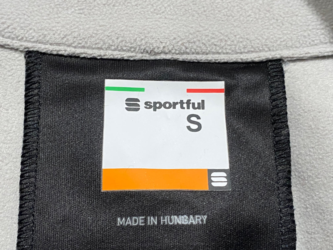KE984 スポーツフル sportful 長袖 サイクルジャケット 白 黒 S 裏起毛 SAXO BANK