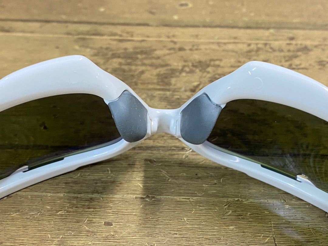 KE557 オークリー OAKLEY RACING JACKET サングラス アイウェア 白 紫 ※レンズ剥がれ擦れ