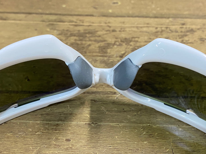 KE557 オークリー OAKLEY RACING JACKET サングラス アイウェア 白 紫 ※レンズ剥がれ擦れ