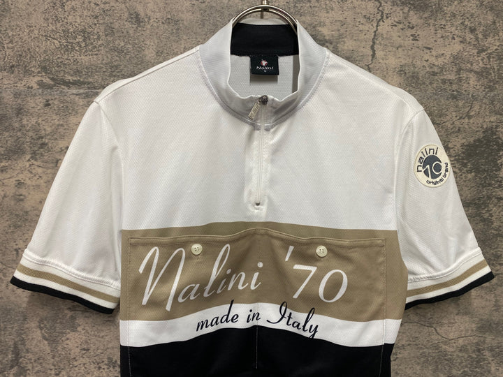 KD356 ナリーニ NALINI 半袖 サイクルジャージ 黒白ベージュ M