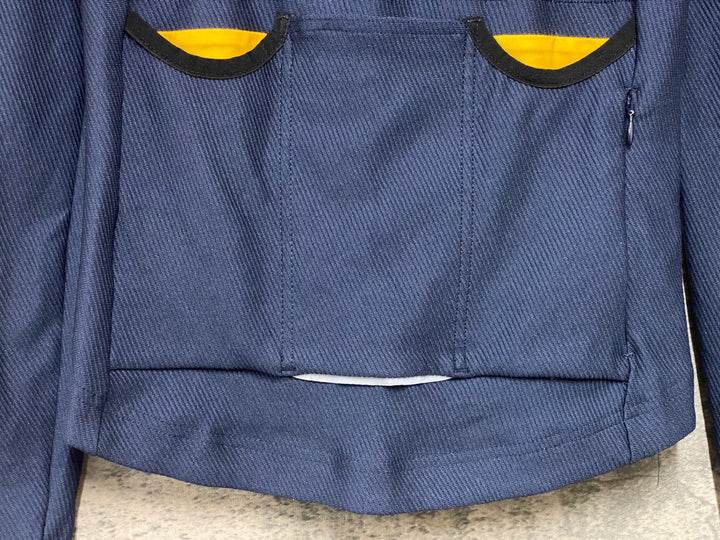 KF516 カフェドシクリステ Cafe du Cycliste Clemence man 長袖 サイクルジャージ 紺 XS